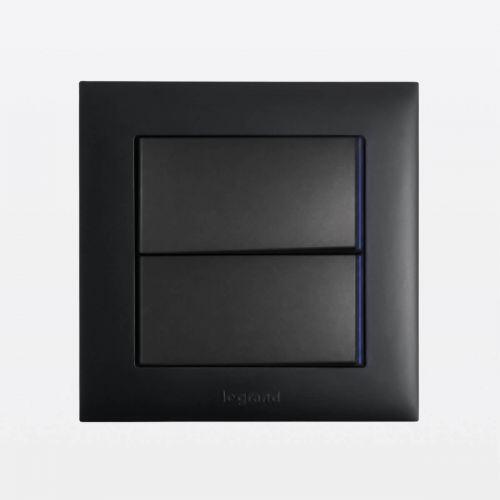 Kit Interruptor Para Embutir em Móveis Pial Plus+ 2 Interruptores Simples + Placa 2 Postos de Embutir