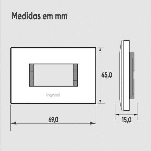 Conjunto p/ Embutir em M�vel PIAL Plus+ c/ 1 Interruptor Simples 10A