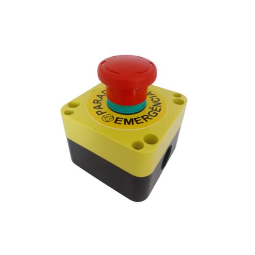 Botoeira Emergência CX AM Sobrepor C/Botão VM 40MM - a partir de R