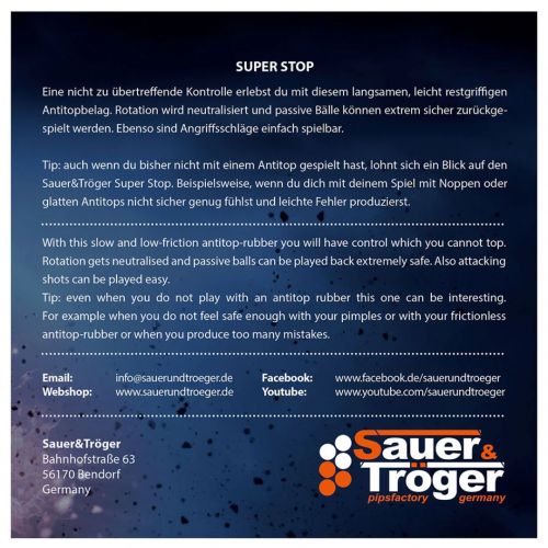 Borracha Anti Spin Super Stop - Sauer & Tröger