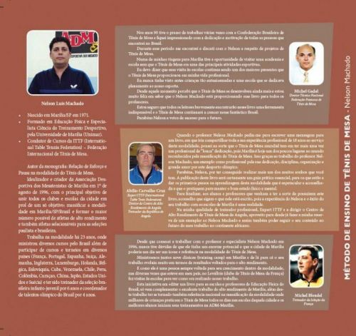 Livro M�todo de Ensino de T�nis de Mesa - Prof. Nelson Machado