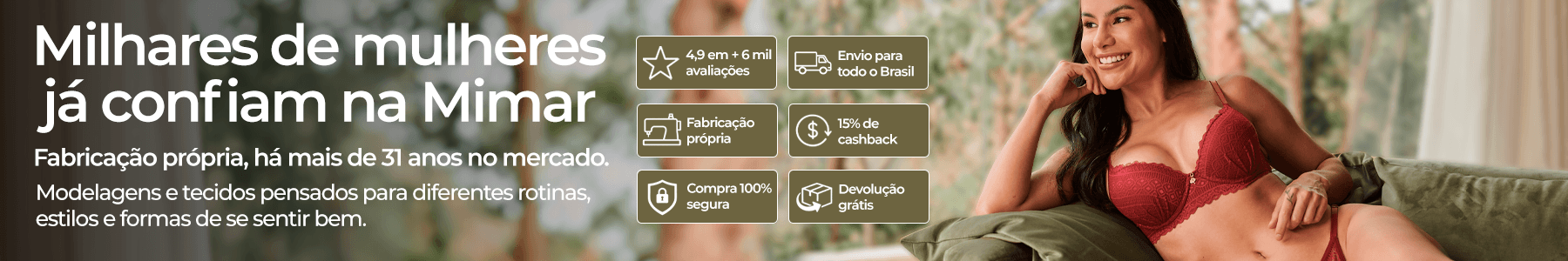 Mimar | Moda Íntima Feminina, Sutiã, Calcinha, Pijama e Lingerie