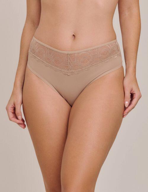 Calcinha Stella Básica em Microfibra e Renda