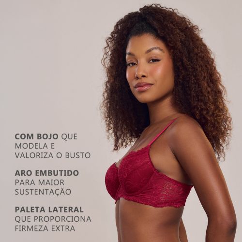 Sutiã Agnes Com Bojo Soft e Aro Em Renda