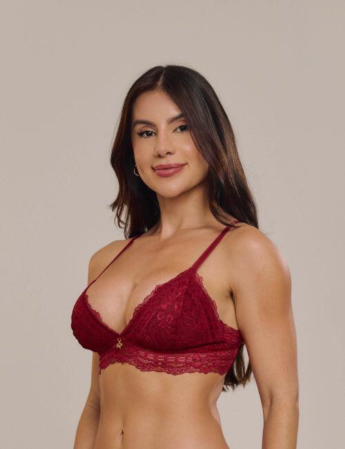 Sutiã Ayla Sem Bojo e Sem Aro Em Renda