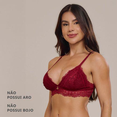 Sutiã Ayla Sem Bojo e Sem Aro Em Renda