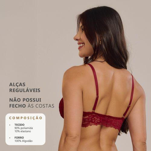 Sutiã Ayla Sem Bojo e Sem Aro Em Renda