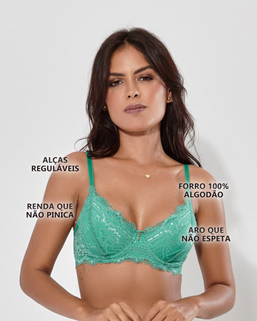 Suti� Daiana em Renda Sem Bojo com Aro