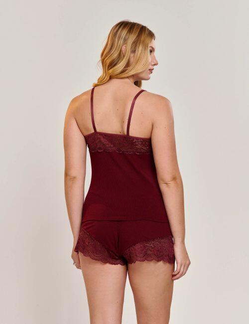 Short Doll Alessandra Canelado e com Renda sem Bojo