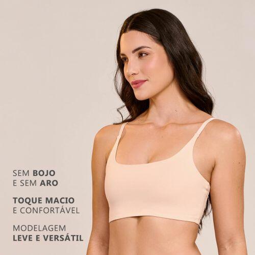 Top Ol�via Em Microfibra Sem Bojo