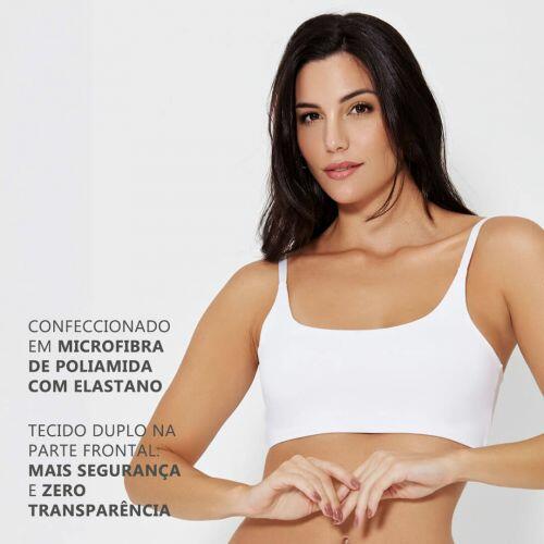 Top Ol�via Em Microfibra Sem Bojo