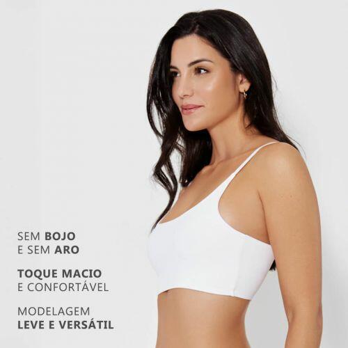 Top Ol�via Em Microfibra Sem Bojo