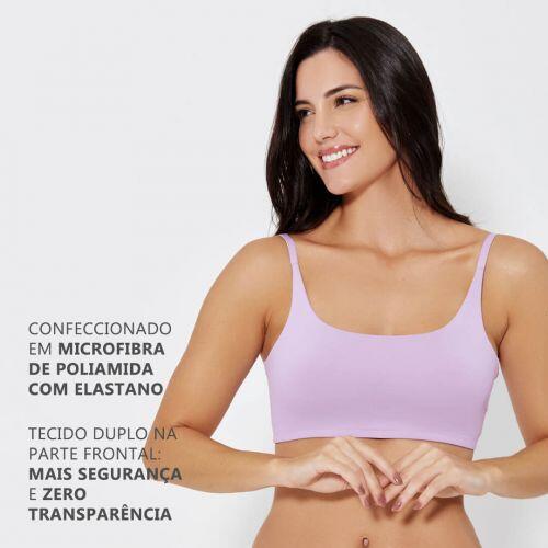 Top Ol�via Em Microfibra Sem Bojo