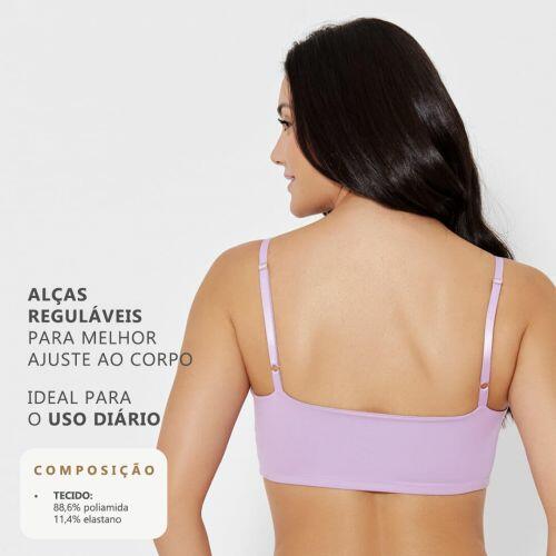 Top Ol�via Em Microfibra Sem Bojo