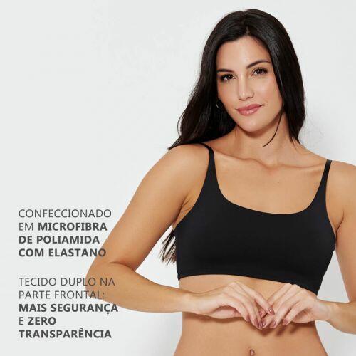 Top Ol�via Em Microfibra Sem Bojo