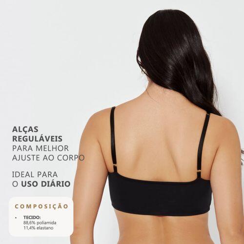 Top Ol�via Em Microfibra Sem Bojo