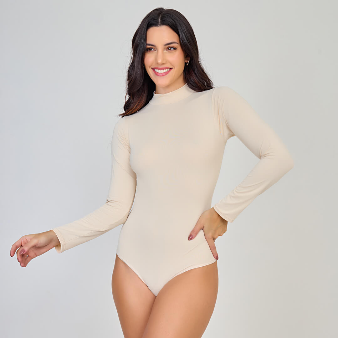 Body Luciene Manga Longa em Microfibra