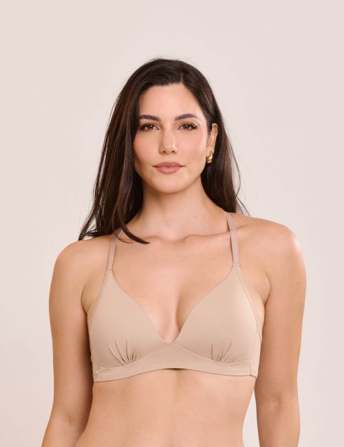 Sutiã Bianca Com Bojo Soft e Sem Aro Em Microfibra Com Conector de Alças