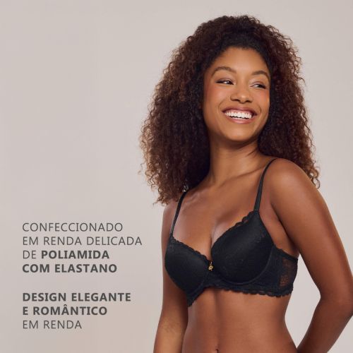 Sutiã Agnes Com Bojo Soft e Aro Em Renda