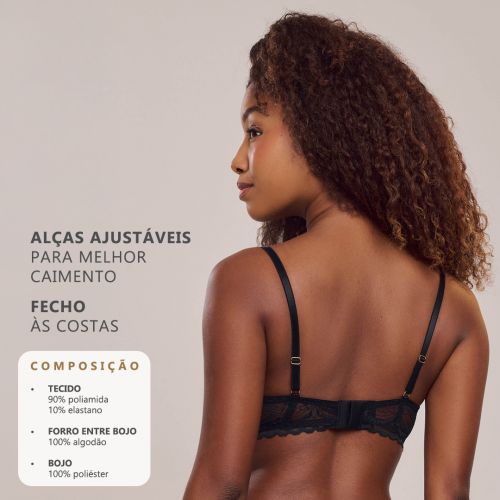 Sutiã Agnes Com Bojo Soft e Aro Em Renda