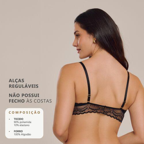 Sutiã Ayla Sem Bojo e Sem Aro Em Renda