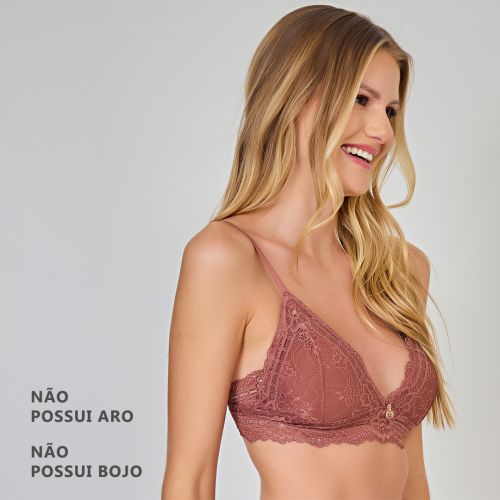 Sutiã Ayla Sem Bojo e Sem Aro Em Renda