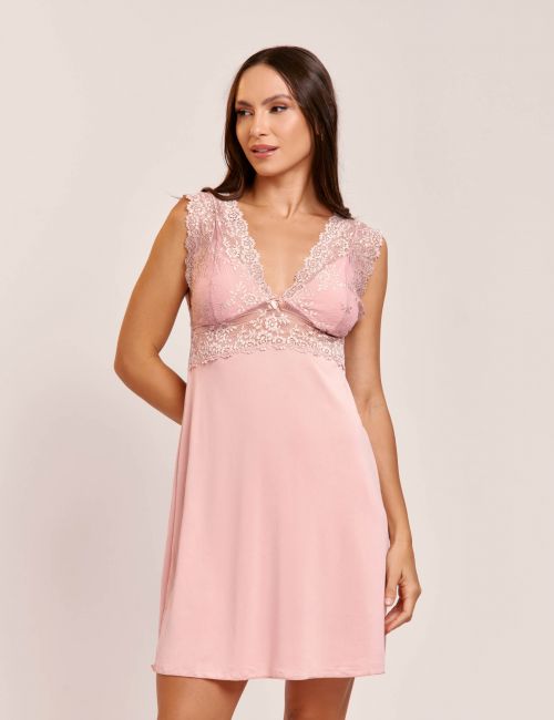 Camisola Melissa Sem Bojo Com Renda Bicolor