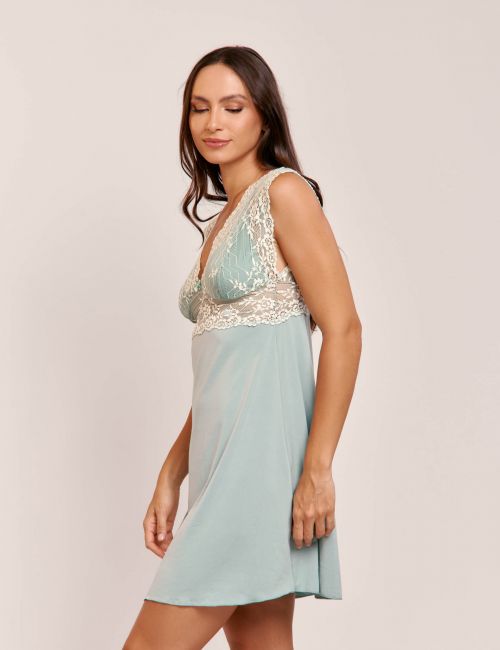 Camisola Melissa Sem Bojo Com Renda Bicolor