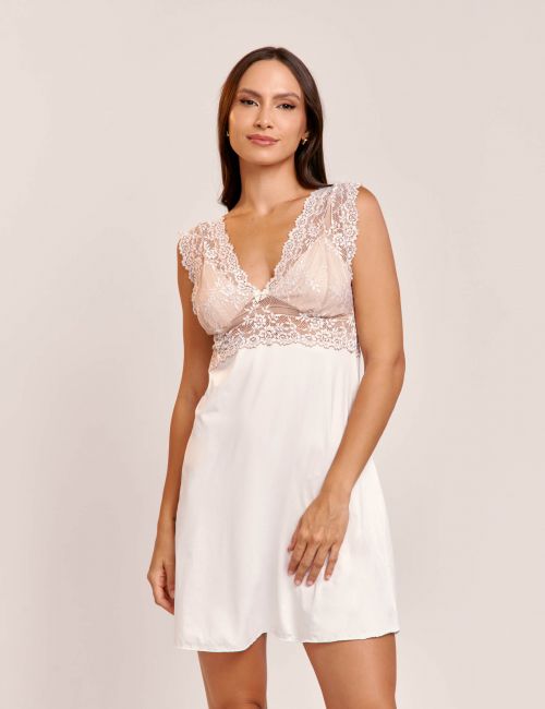 Camisola Melissa Sem Bojo Com Renda Bicolor