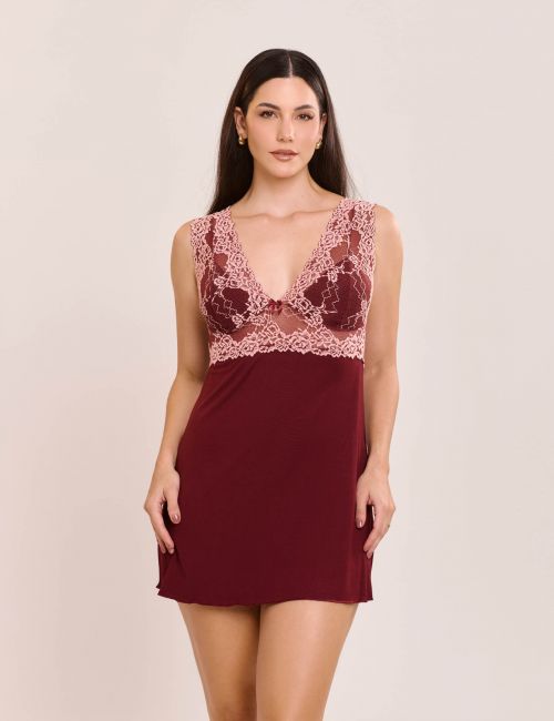 Camisola Melissa Sem Bojo Com Renda Bicolor