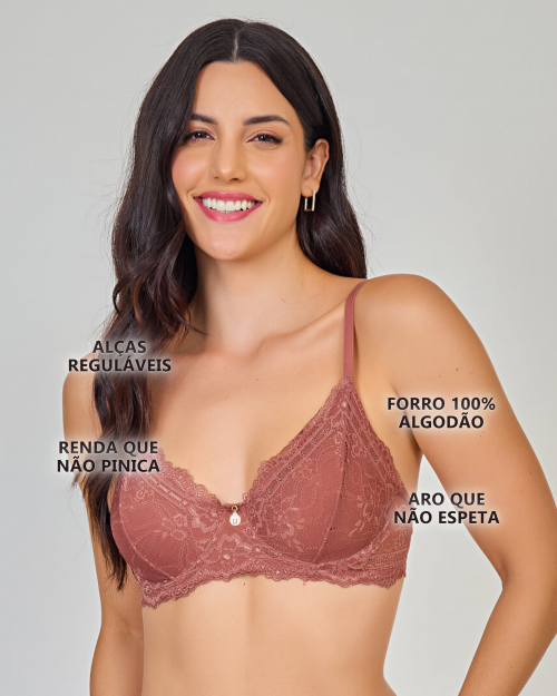 Suti� Daiana em Renda Sem Bojo com Aro