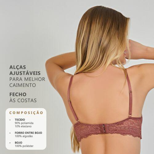 Suti� Agnes Com Bojo Soft e Aro Em Renda