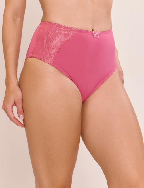 Calcinha Denise em Microfibra e Renda Cintura Alta