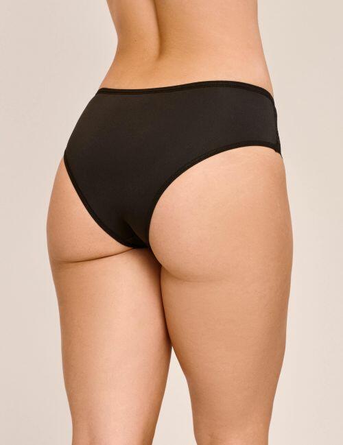 Tanga Deby Cintura M�dia Em Poliamida e Renda
