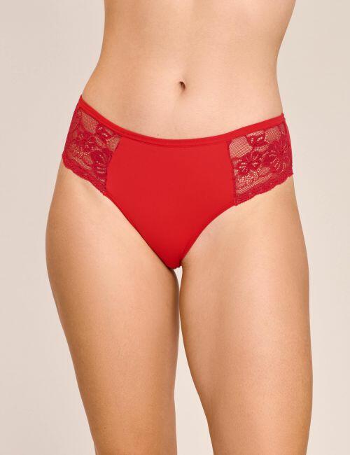 Tanga Deby Cintura M�dia Em Poliamida e Renda