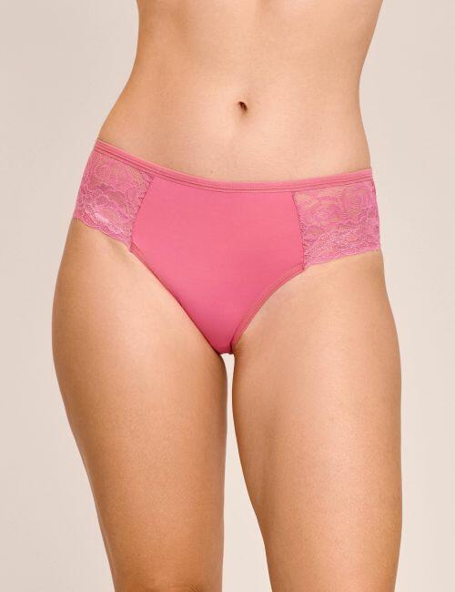 Tanga Deby Cintura M�dia Em Poliamida e Renda
