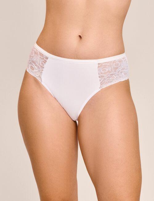 Tanga Deby Cintura M�dia Em Poliamida e Renda