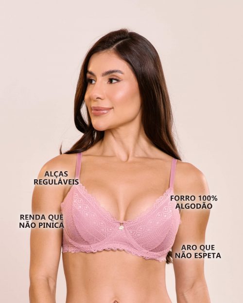 Suti� Daiana em Renda Sem Bojo com Aro