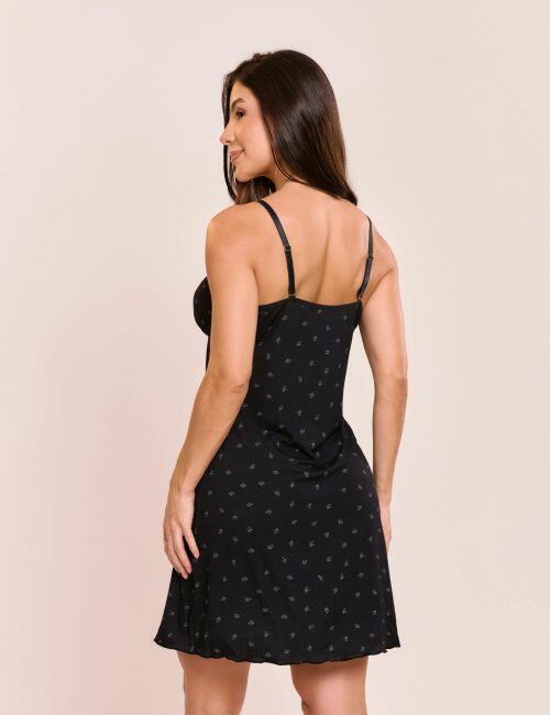 Camisola Nina Em Viscose Estampada Sem Bojo