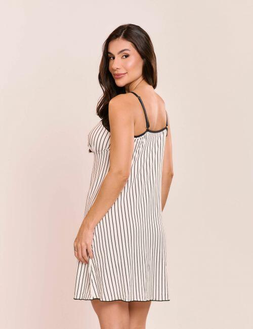 Camisola Nina Em Viscose Estampada Sem Bojo
