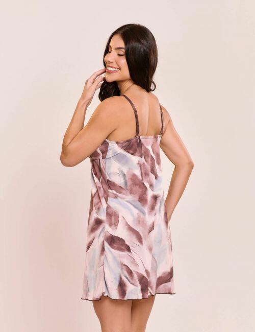 Camisola Maia Em Poliamida Estampada Sem Bojo