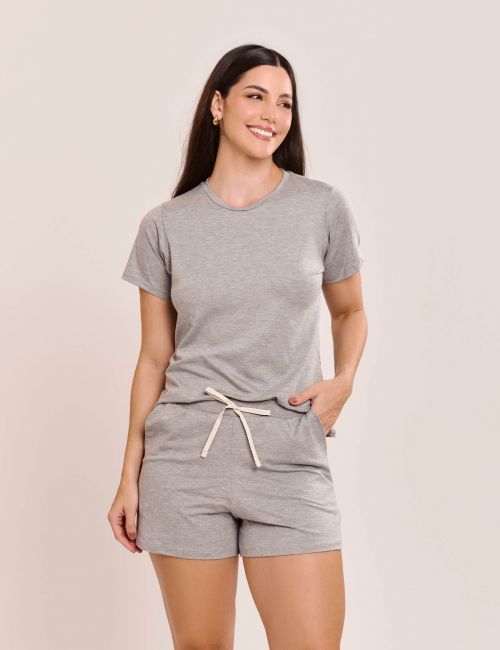 Short Doll Rose em Viscose