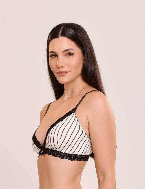 Suti� Tatiana Em Viscose e Renda Sem Bojo e Sem Aro