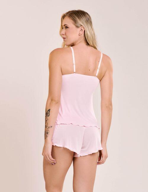 Short doll Angela em Liganete de Poliamida Sem Bojo