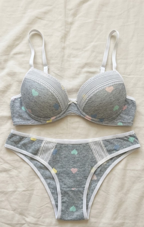 Conjunto Bella de Calcinha e Suti� Estampado com Bojo