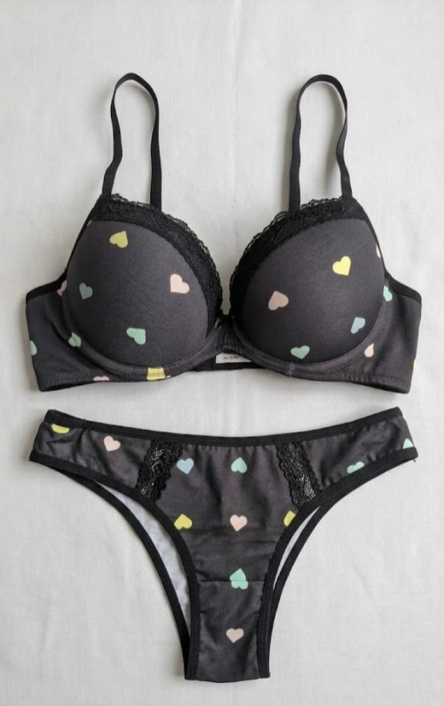 Conjunto Bella de Calcinha e Suti� Estampado Com Bojo