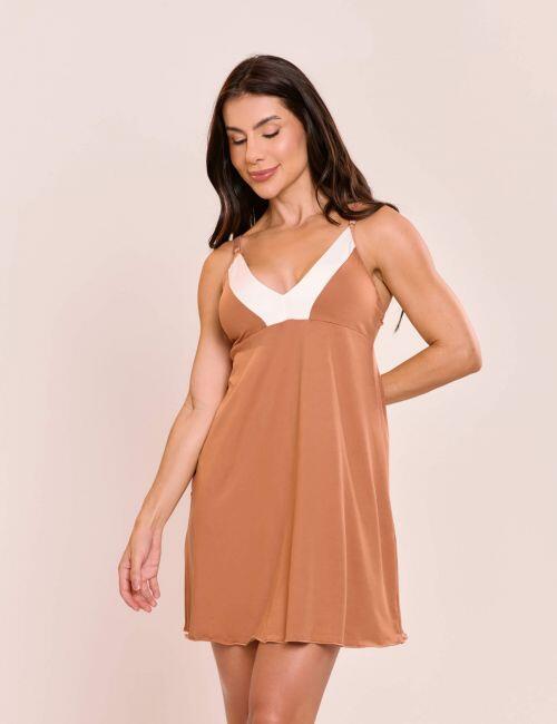Camisola Magali em Liganete de Poliamida Sem Bojo