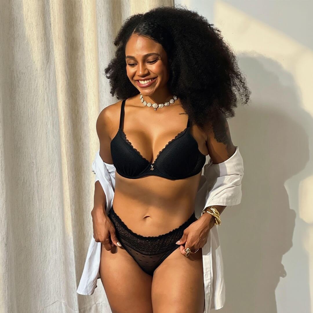 Sutiã Ellen em Renda e Tule Com Bojo e Aro