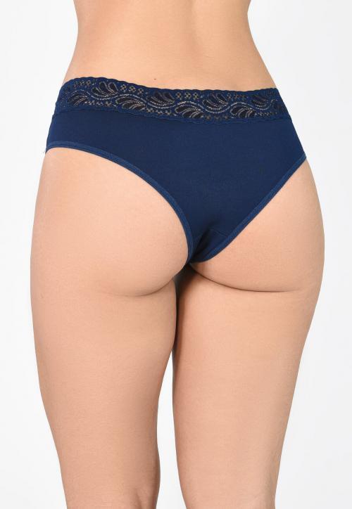 Calcinha Flower B�sica Com Renda na Cintura