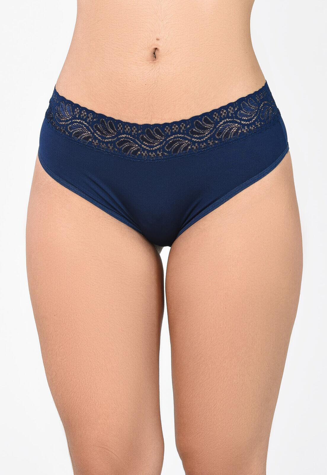 Calcinha Flower Básica Com Renda na Cintura